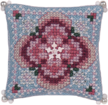 JN329 Winter Rose Flower Cushion JN329 Winter Rose Flower Cushion
